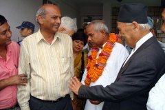 With President Ram Baran Yadav