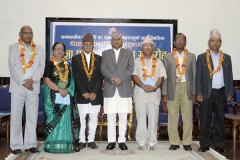 Pragya Puraskar, Yogendra Yadava with Dr. Ram Baran Yadav, President of Nepal